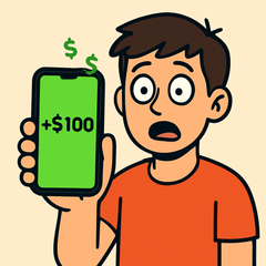 the man holding the phone, also the account this keeps paying